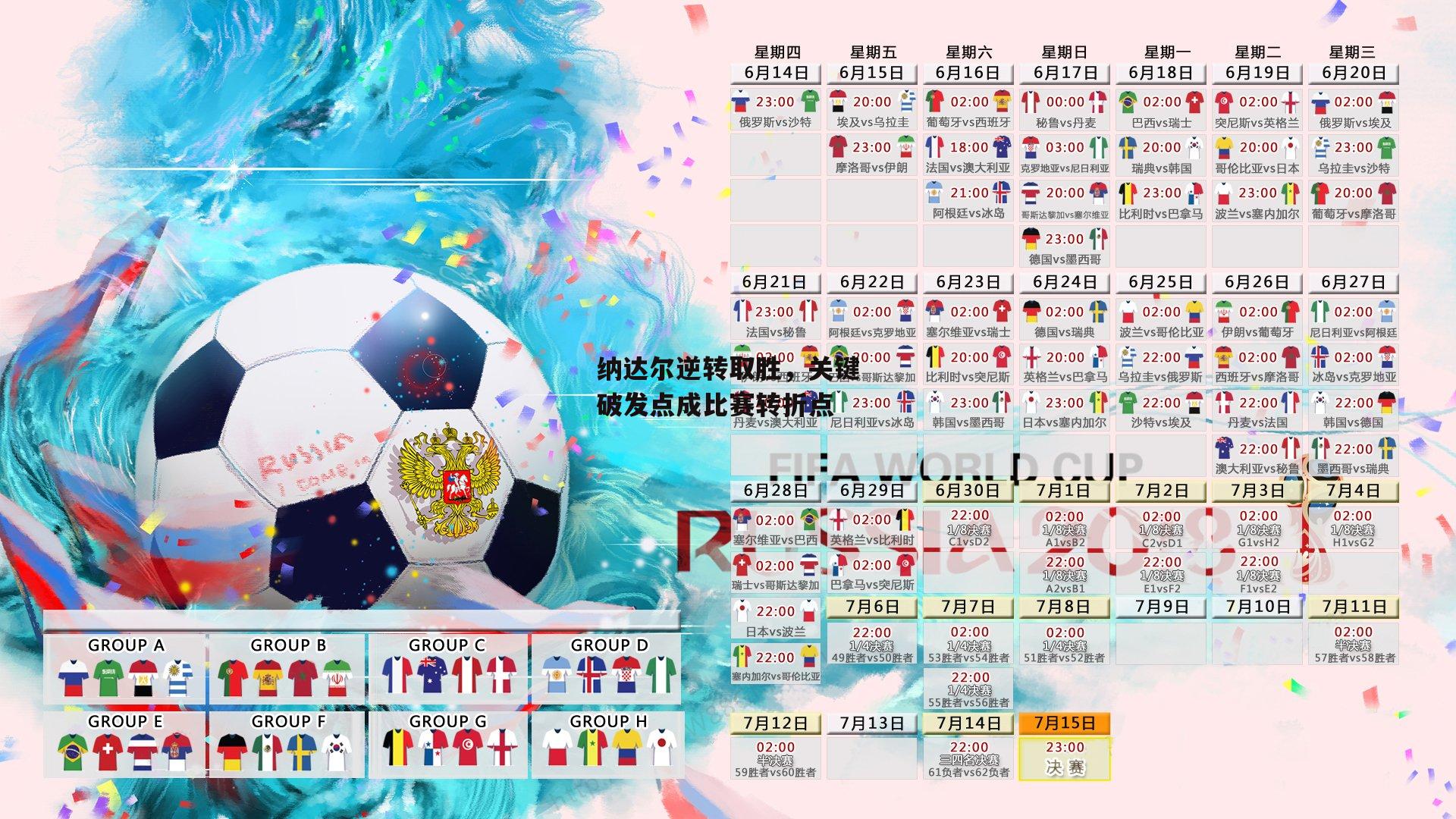 纳达尔逆转取胜,关键破发点成比赛转折点